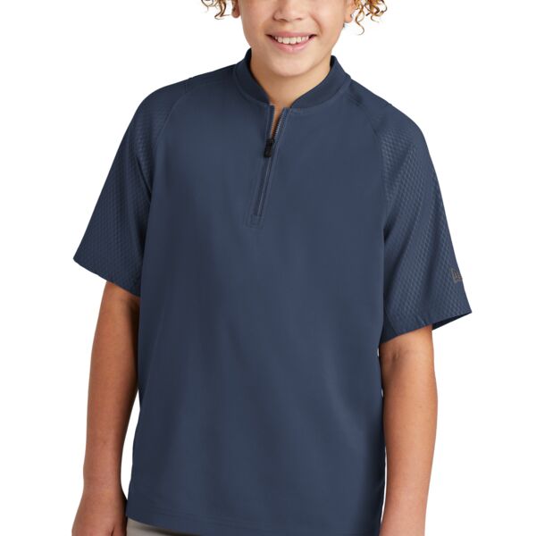 New Era Youth Cage Short Sleeve 1/4 Zip Jacket YNEA600 Youth Cage Short Sleeve 1/4 Zip Jacket Thumbnail